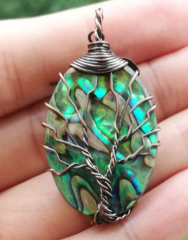 Tree of Life Abalone Amulet