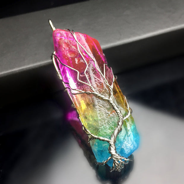 Rainbow Tree of Life Pendant