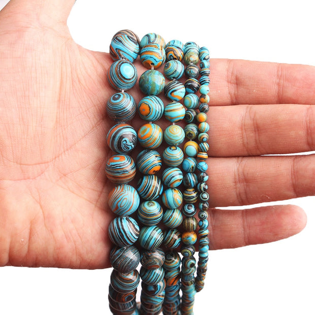 Blue Malachite Positivity Bead Bracelet