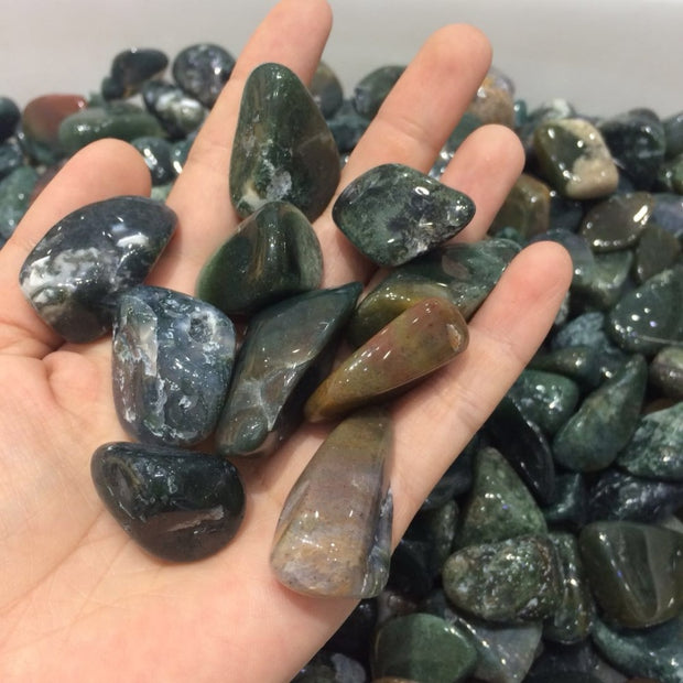 Virgo Moss Agate Healing Crystal