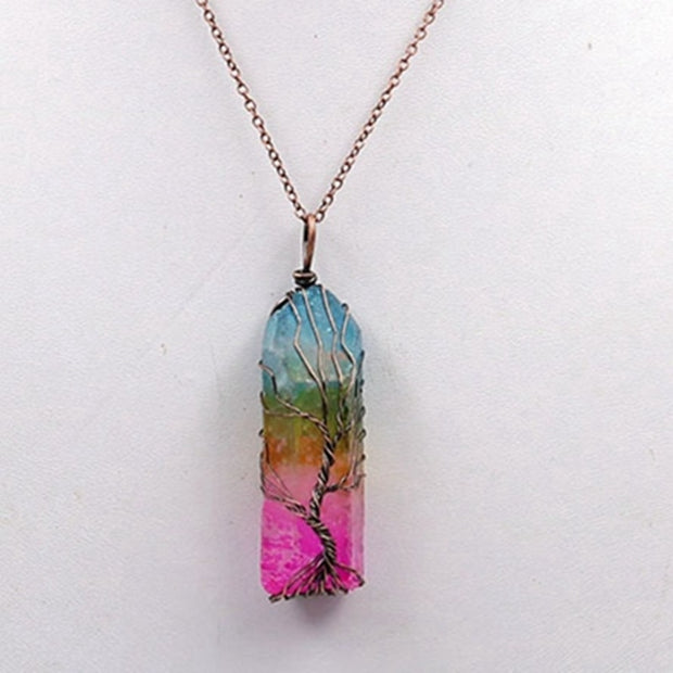 Rainbow Tree of Life Pendant