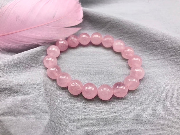 Pink Rose Quartz Love Bracelet