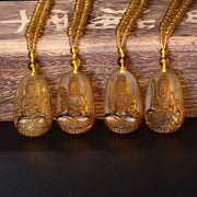 Citrine Protection Buddha Necklace