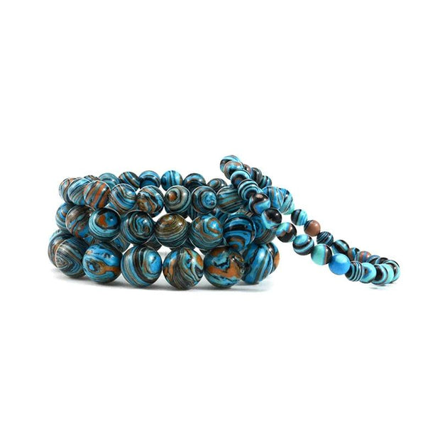 Blue Malachite Positivity Bead Bracelet