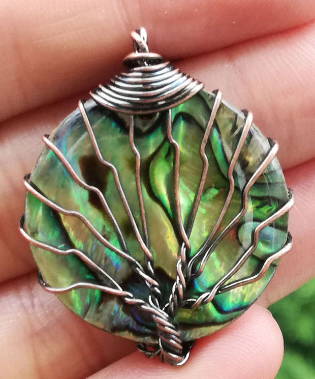 Tree of Life Abalone Amulet