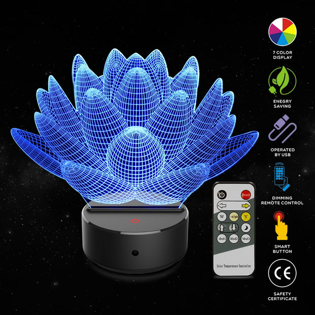 Hologram Lotus Lamp