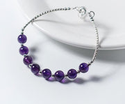 Amethyst Silver Intuition Bracelet