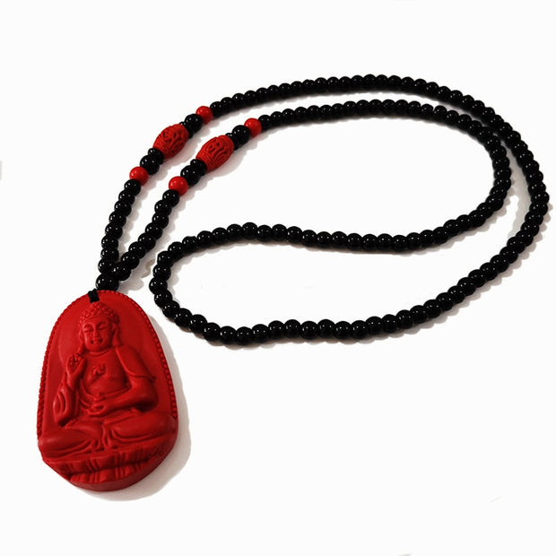 Propitious Red Buddha Protector Amulet